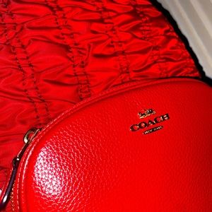 NWT Large COACH RED Leather backpack retails $450.